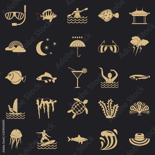 Dip icons set. Simple set of 25 dip vector icons for web for any design