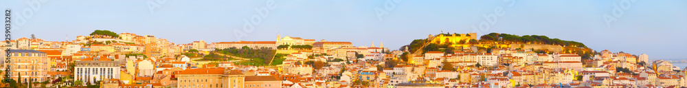 Lisbon panorama, Old Town Castle