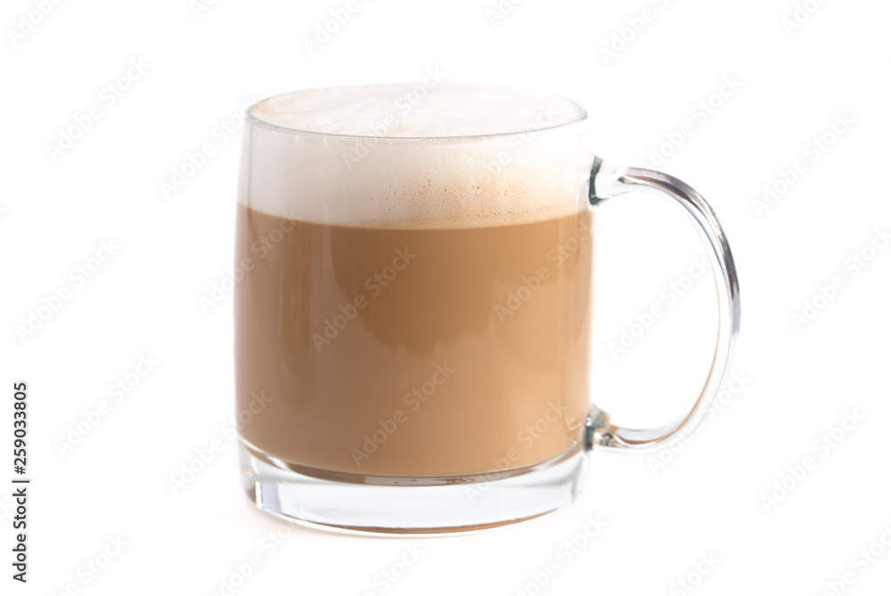 Latte Coffee on a White Background Latte Coffee on a White Background