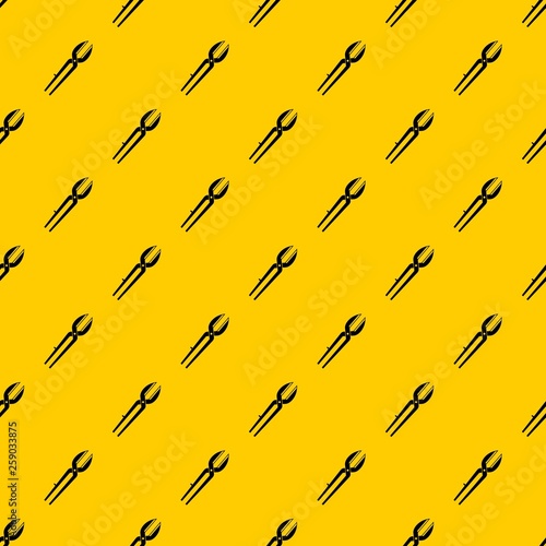Metal scissors pattern seamless vector repeat geometric yellow for any design