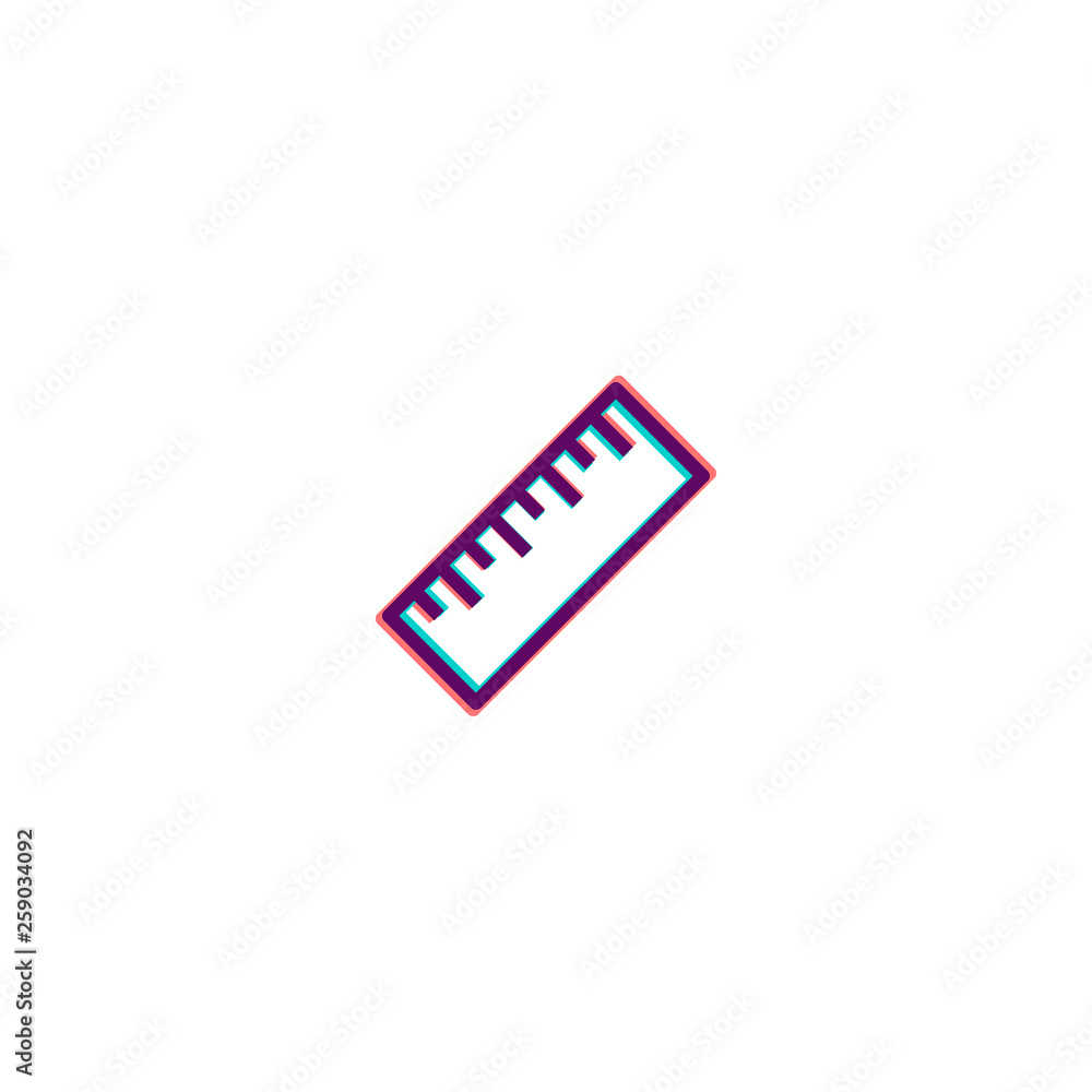 Ruler icon design. Stationery icon vector design Ruler icon design. Stationery icon vector design