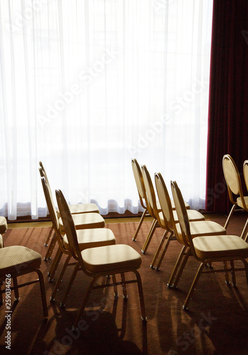 Open space lecture with chairs