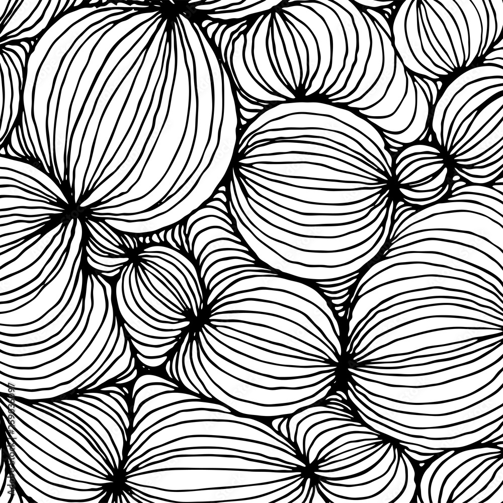 Vector doodle outline abstract ornamental ball stripe background Vector doodle outline abstract ornamental ball stripe background
