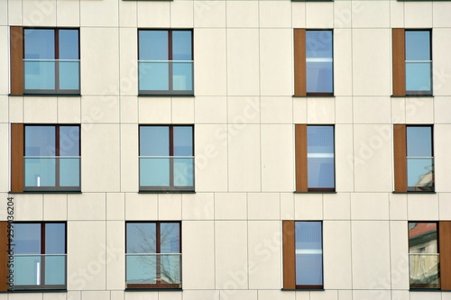 Fragment of a modern apartment building in front. Very modern apartment house. © Grand Warszawski