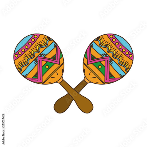 cute maraca isolated icon