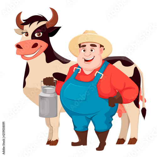 Fat farmer, agronomist. Funny gardener