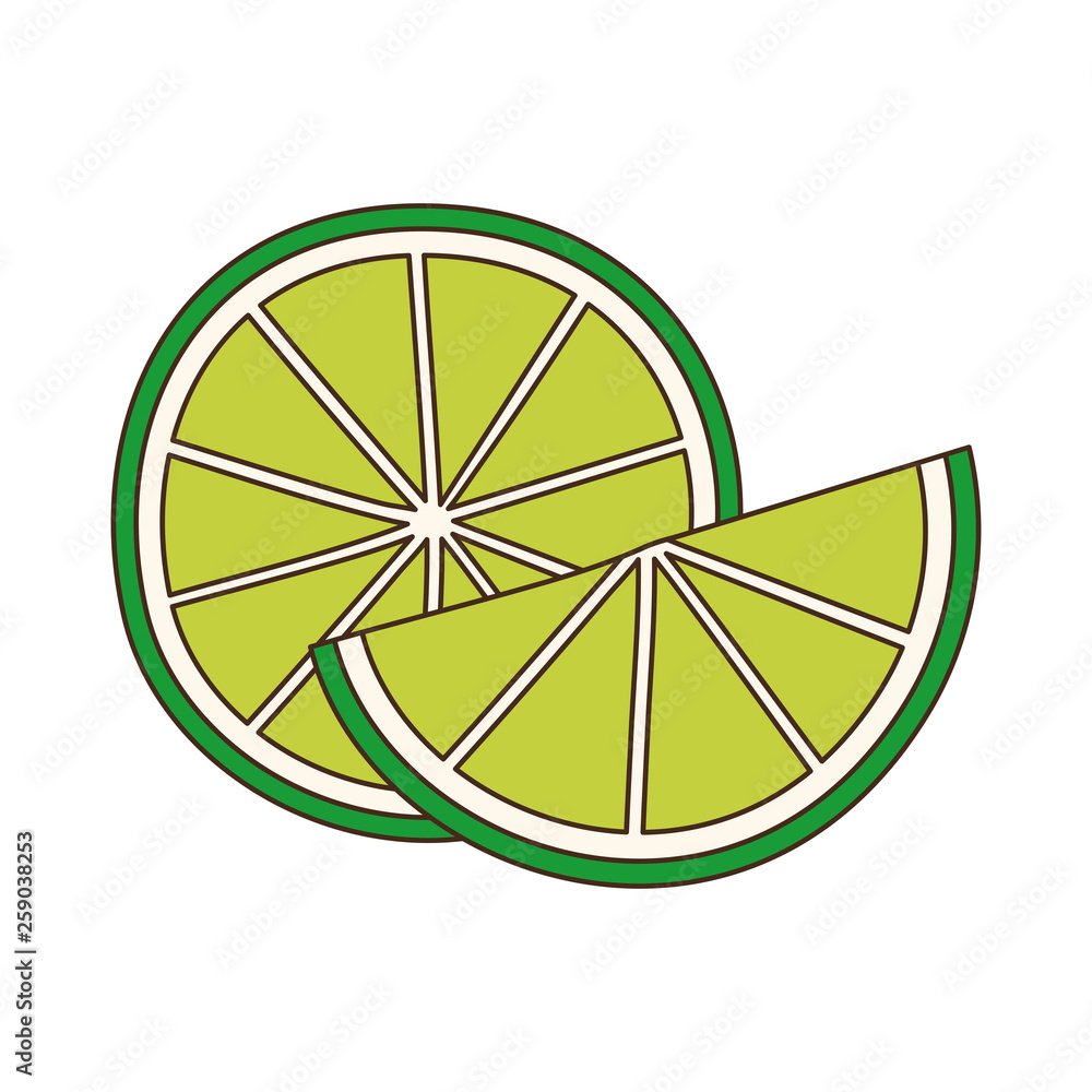 slice of lemon isolated icon