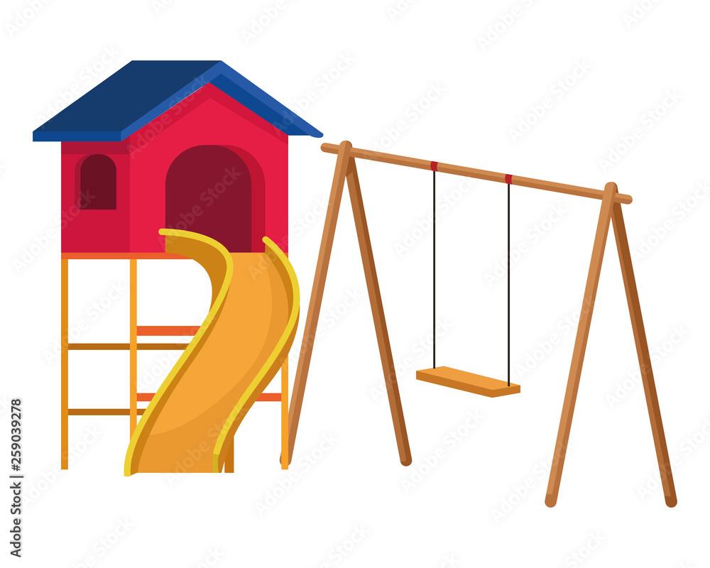 House with swing playground game House with swing playground game