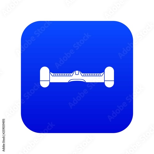 Dual wheel self balancing electric skateboard icon digital blue for any design isolated on white vector illustration