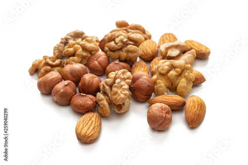 Mixture of different nuts