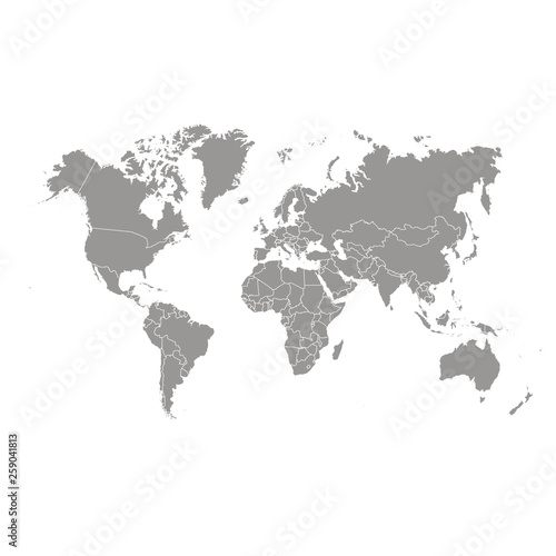 Fototapeta Naklejka Na Ścianę i Meble -  Vector World Map.