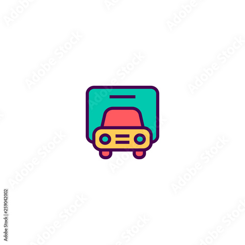Truck icon design. Transportation icon vector design