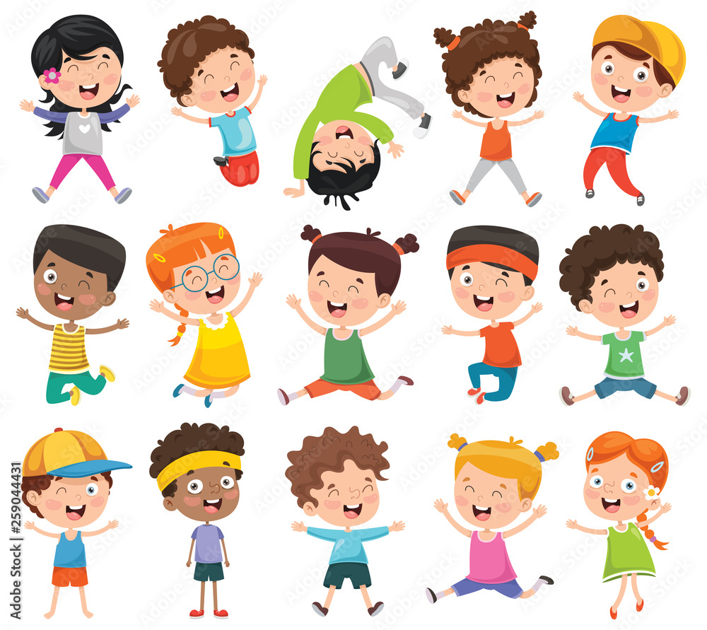 Vector Illustration Of Cartoon Children Vector Illustration Of Cartoon Children