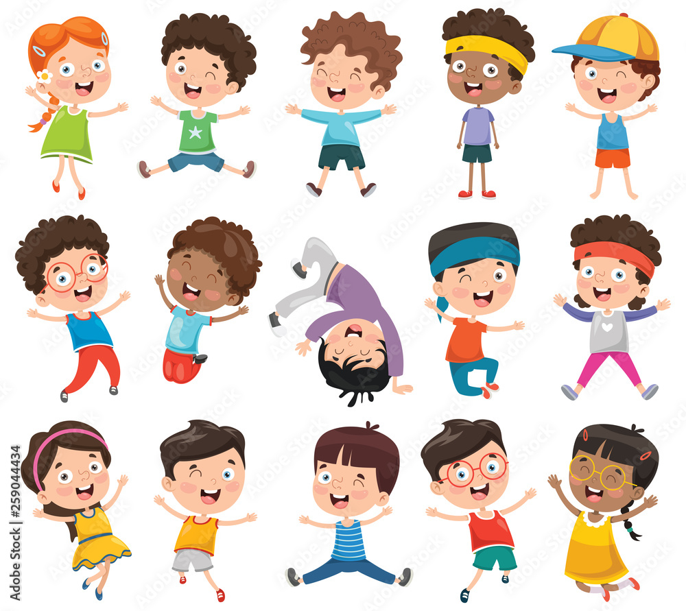 Vector Illustration Of Cartoon Children Vector Illustration Of Cartoon Children