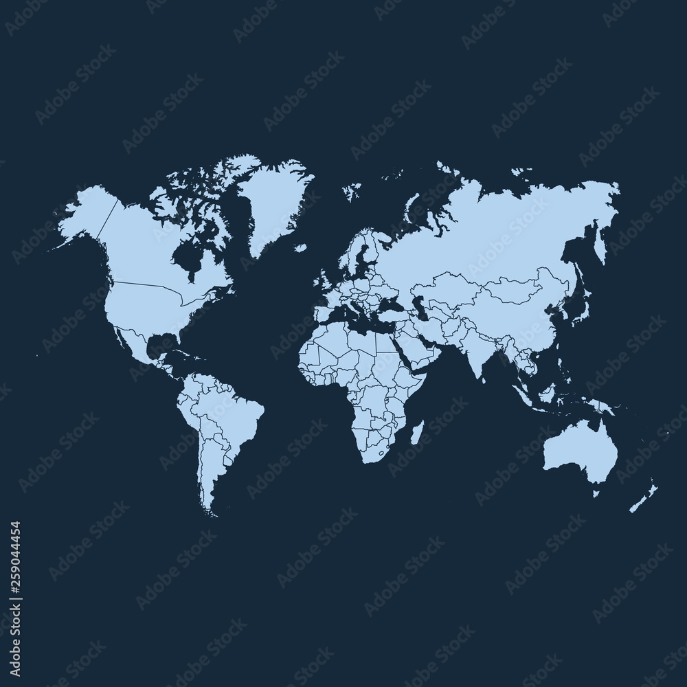 Vector World Map. Vector World Map.