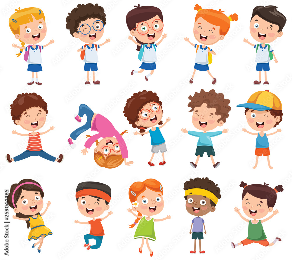 Vector Illustration Of Cartoon Children Vector Illustration Of Cartoon Children
