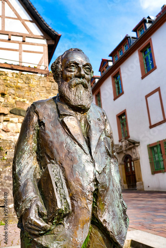  Statue of Martin Huber in the old town of Heppenheim photo