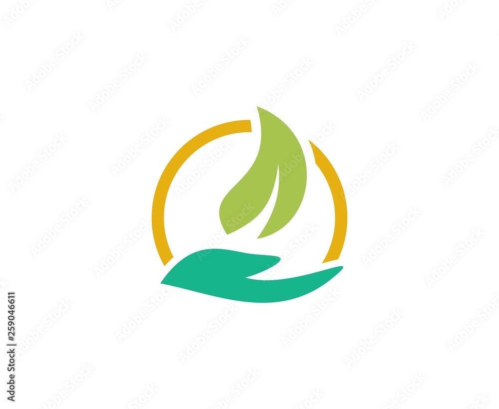 Naklejka premium Hand logo