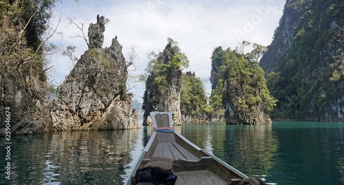 longtail boat trip on chiao lan lake in thailand © chriss73