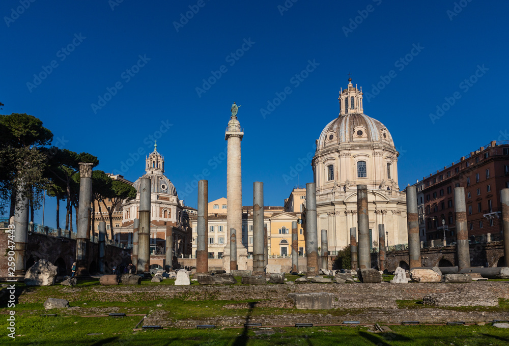 Roman Domus of Palazzo Valentini, Santa Maria di Loreto, Trajan's Column