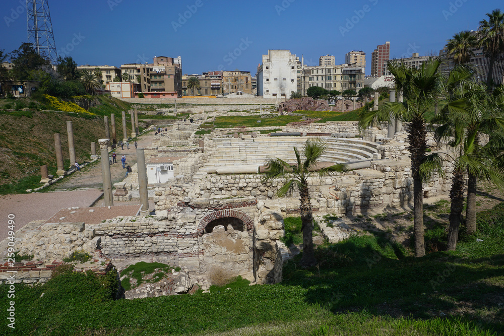 Alexandria, Egypt: Kom el-Dikka, a Polish-Egyptian archaeological and preservation project that has uncovered an ancient city center.