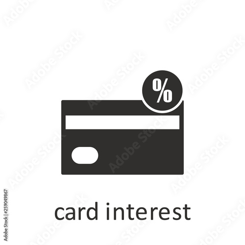 Card interest, icon, black. Element mobile concept and web apps illustration. Thin line icon for website design and development, app development. Vector icon