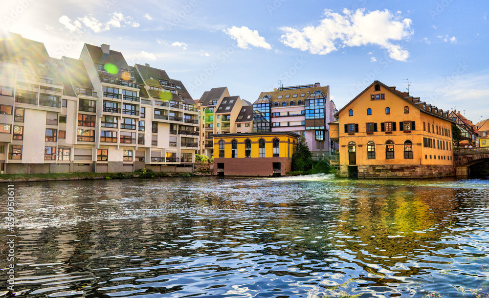 Fototapeta premium Little France La Petite France , a historic quarter of the city of Strasbourg in eastern France
