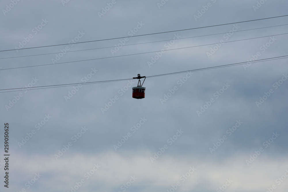 Port Vell Aerial Tramway Cabin (Teleferico del Puerto). Old harbor. Barcelona, Spain Port Vell Aerial Tramway Cabin (Teleferico del Puerto). Old harbor. Barcelona, Spain