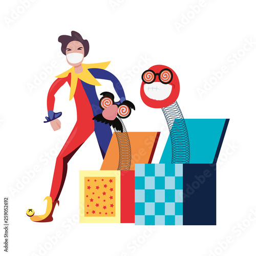 emoji in the box jester april fools