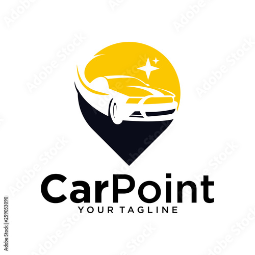 car point logo design template