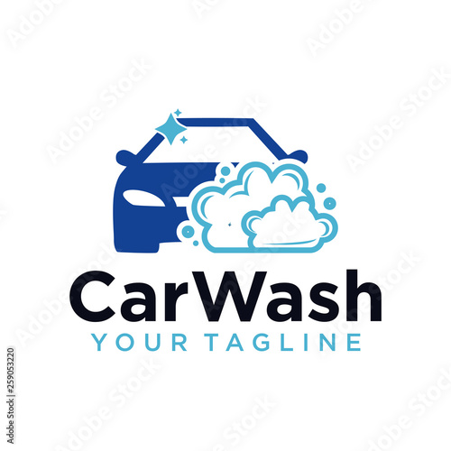 car wash logo company design template