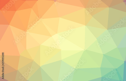 Orange red abstract geometric rumpled triangular low poly style illustration graphic background. Raster polygonal design for your business.