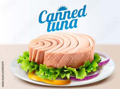 Canned tuna with lettuce