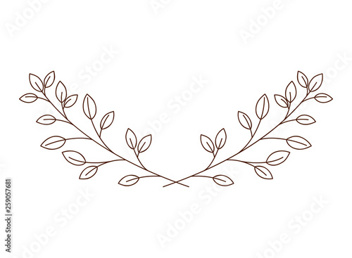 Wallpaper Mural branch with leaf isolated icon Torontodigital.ca