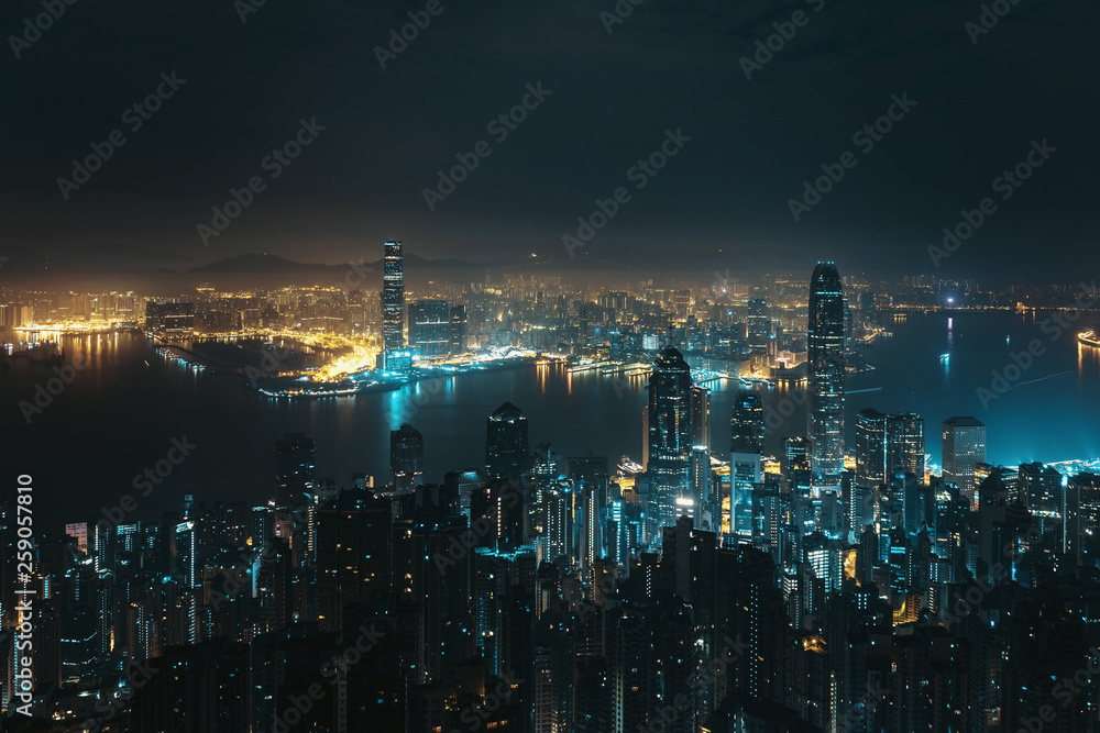 Hong Kong city view from The Peak