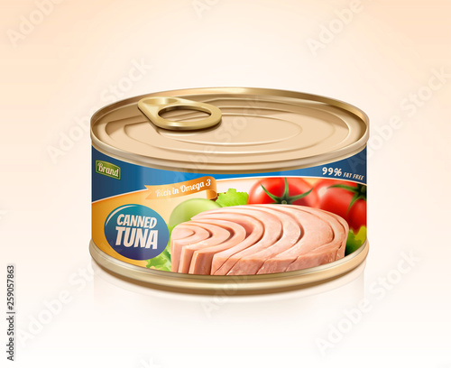 Canned tuna mockup