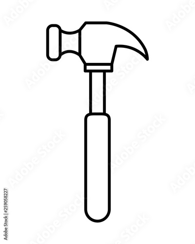 hammer tool isolated icon