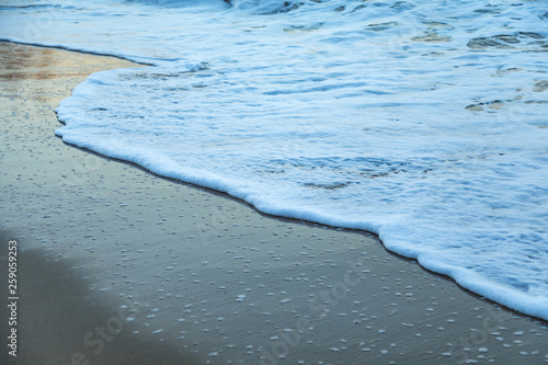 water on the beach