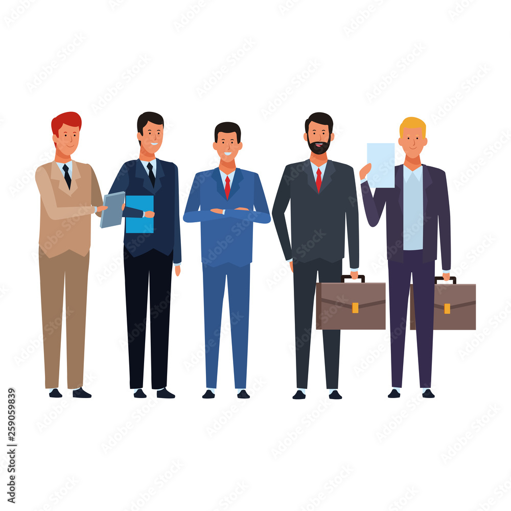 businessmen avatar cartoon character