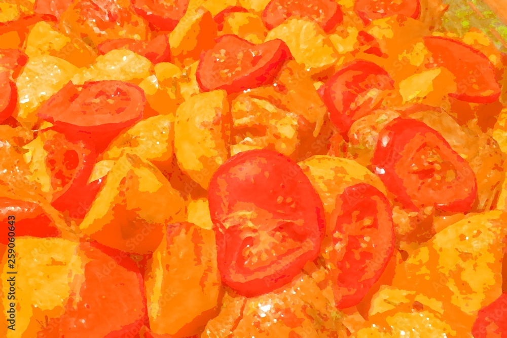 slices of tomato slices of tomato