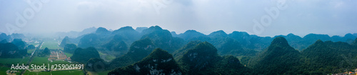 aerial drone photo - Mountains of northern Vietnam.  Asia