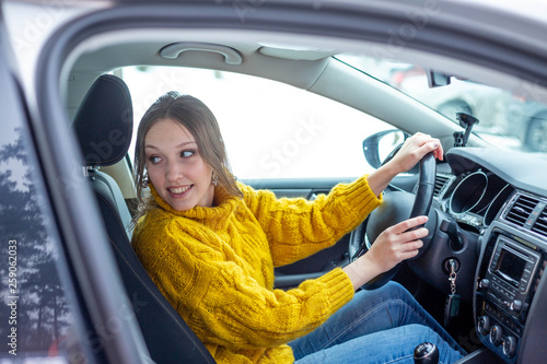 Woman parallel parking a car or just going backwards