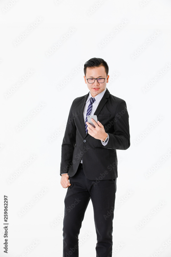 Young man on isolated white background Young man on isolated white background