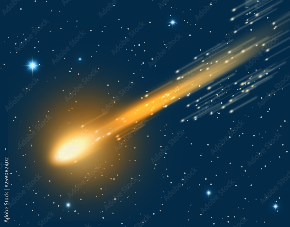 彗星はやぶさ２ 閃光太陽光流星流れ星銀河stock Illustration Adobe Stock
