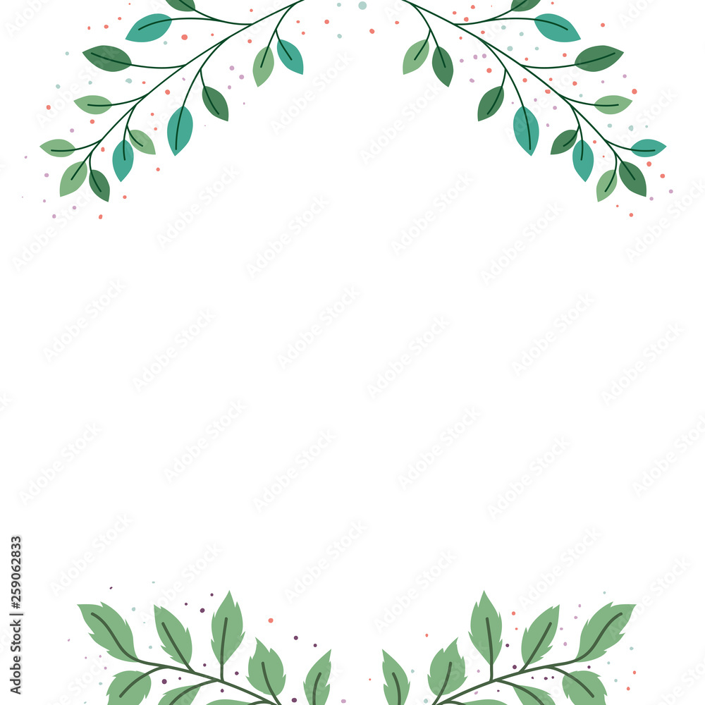 pattern of branch and leaf icon