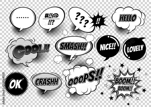 Comic Style, pop art speech bubbles, Vector illustration, you can place relevant content on the area.