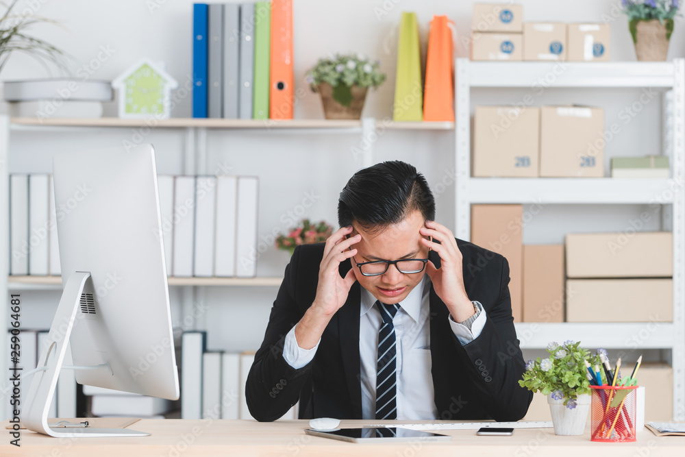 Asian businessman at office Asian businessman at office