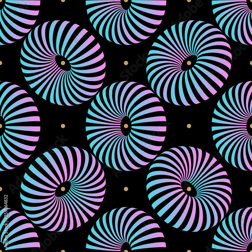 Fashion patterns Zebra background African design motifs. Holographic futuristic geometric shapes on a black background. Creative seamless pattern. Vector illustration