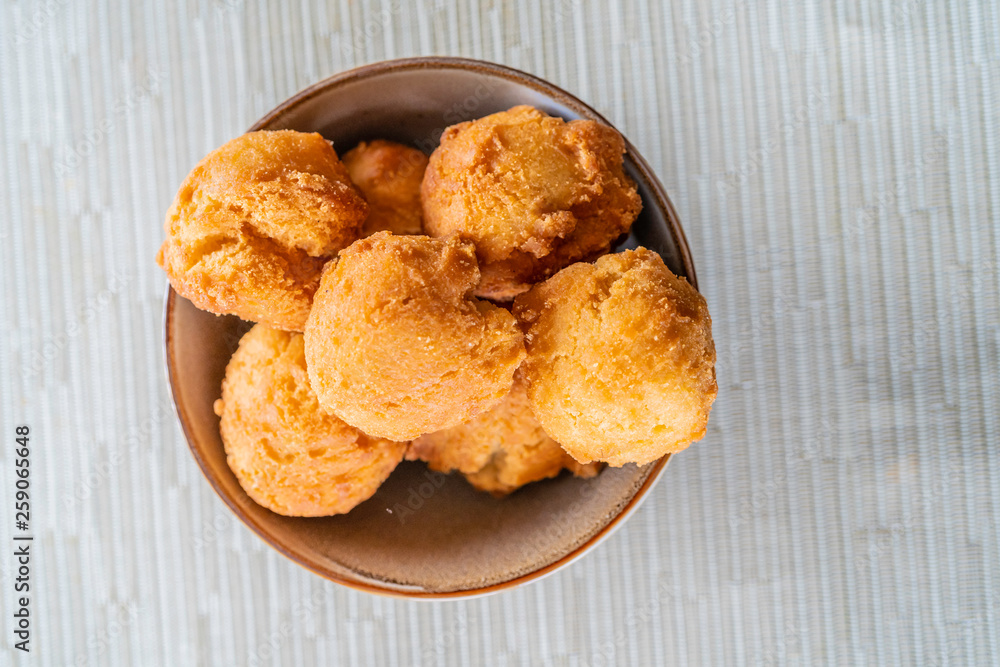 Nigerian Deep fried buns served in a bowl