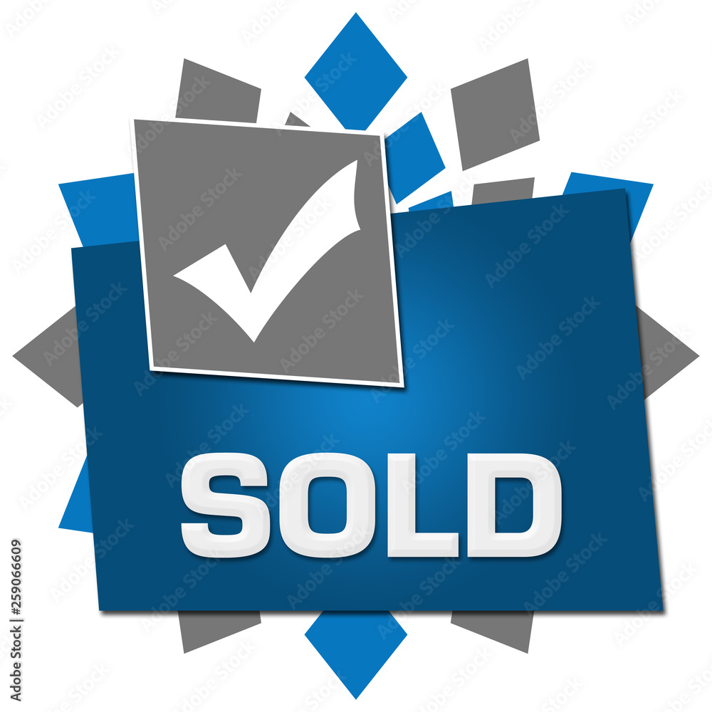 Sold Blue Grey Circular Squares Symbol Sold Blue Grey Circular Squares Symbol
